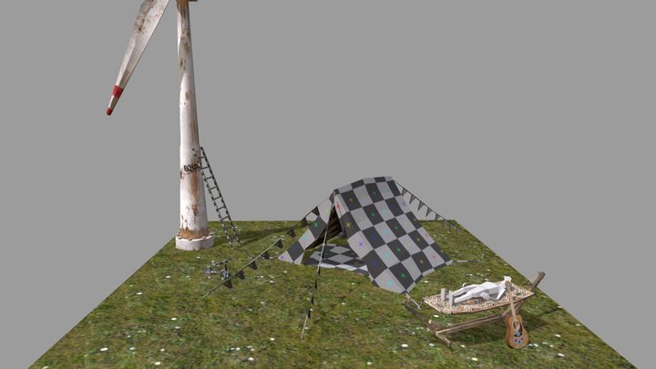 Eco House - Unwrap 2 More detailed props 3D Model