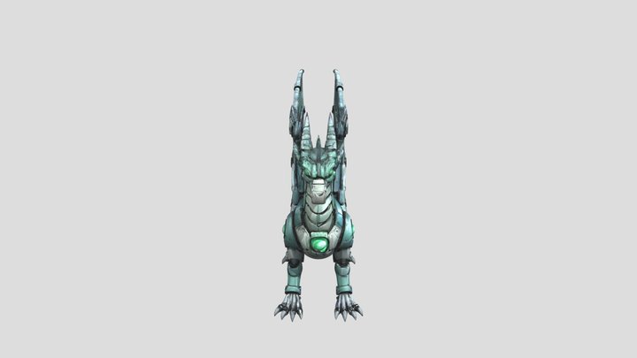 Mechanical dragon creature 3D Model
