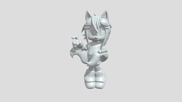 Anthropomorphic fox cartoon character 3D Model