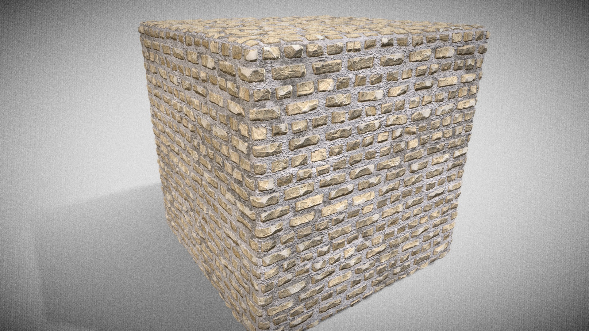 3D model Limestone bricks - This is a 3D model of the Limestone bricks. The 3D model is about a stone with a design on it.