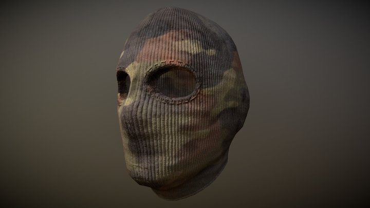 3D model BALACLAVA GUCCI GHOST PBR VR / AR / low-poly