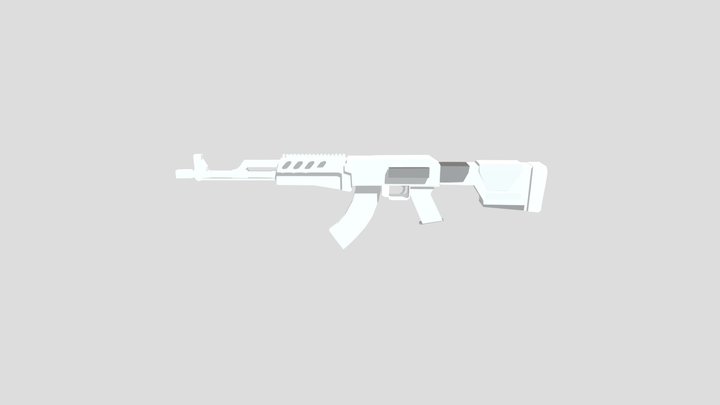Futuristic AK-47 3D Model