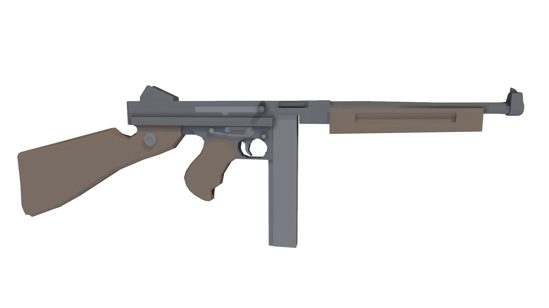 M1 Thompson - low poly - 3D model by SimplHD [2bb176b] - Sketchfab