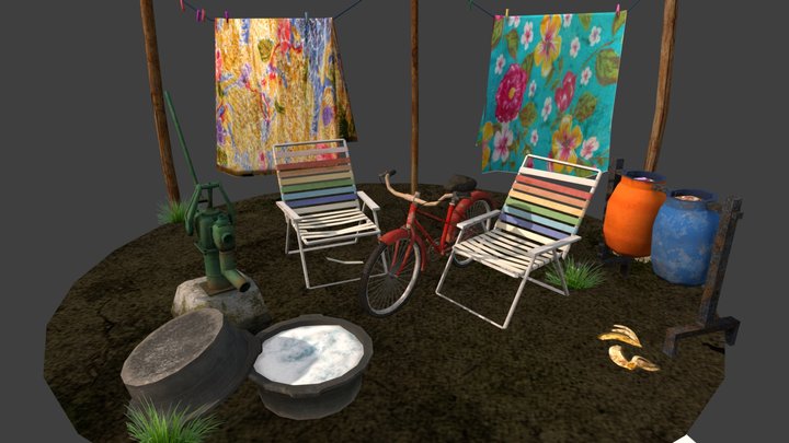 DAE 5 Finished props - Grandma's House 3D Model