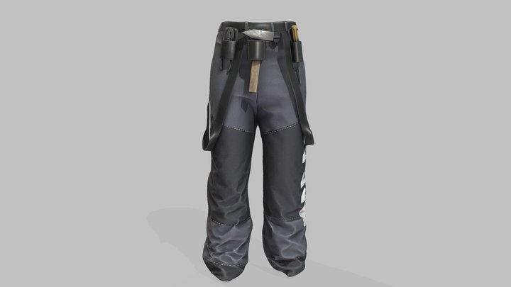 Female Mechanics Pants 3D Model