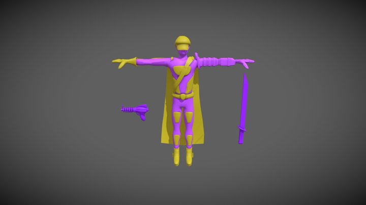 Flynn Cooper: Low Poly Retopologized Character