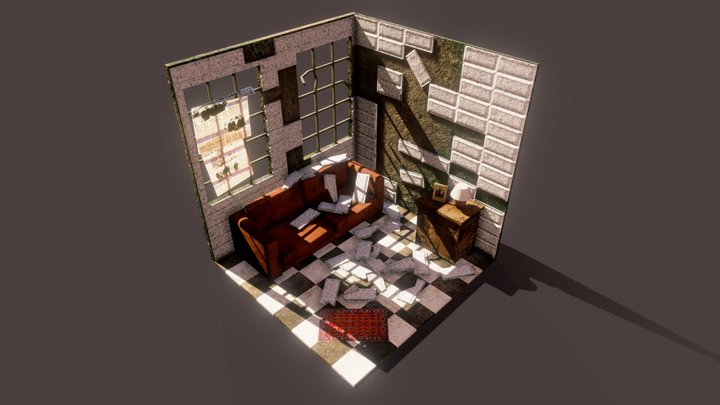 Post-Apocalyptic Room 3D Model