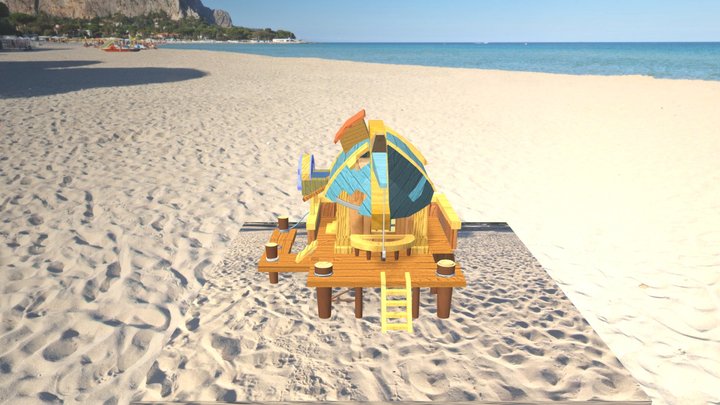 Cabaña Playa 3D Model
