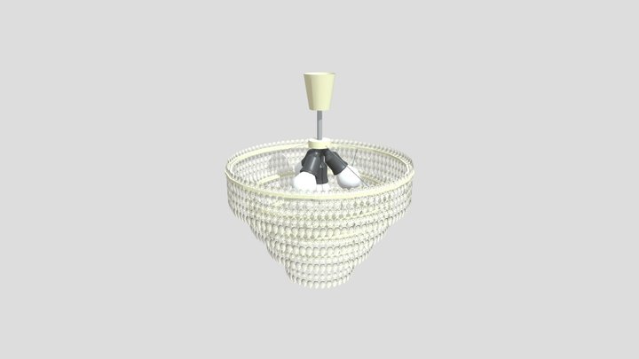 Soviet Chandelier Cascade 3D Model