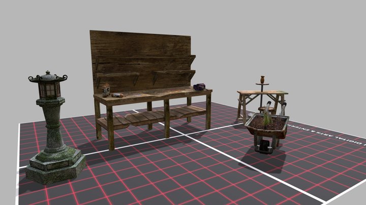 DAE 5 Finished props - Forest Loner 3D Model