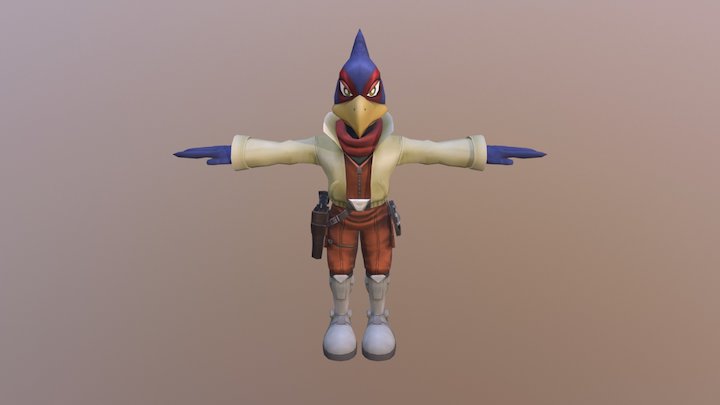 Super Smash Bros Brawl Project M - Melee Falco 3D Model