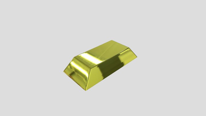 Gold ingot 3D Model