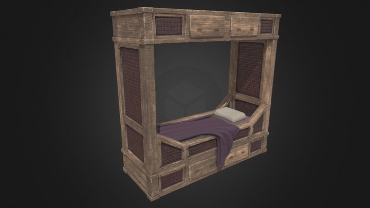 Captain's Bed 3D Model