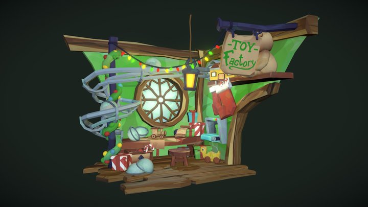 DAE Crib - Santa's Elf's Toy Workshop 3D Model