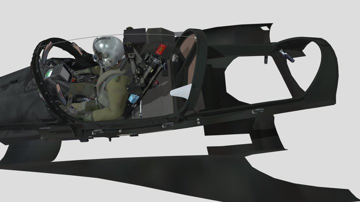 Rafale Pilot + Aviónica 3D Model