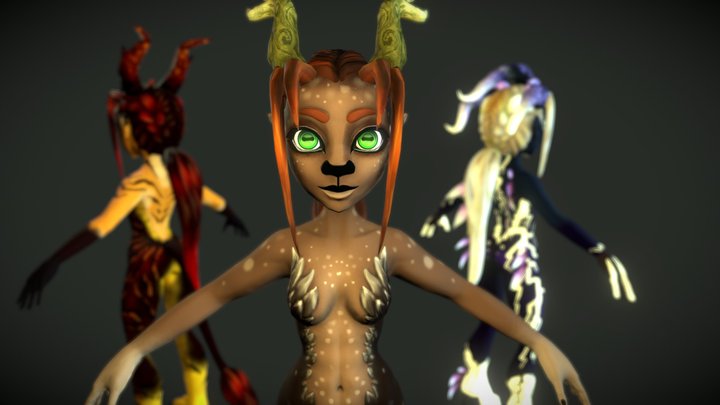 Dryads - chara design 3D Model