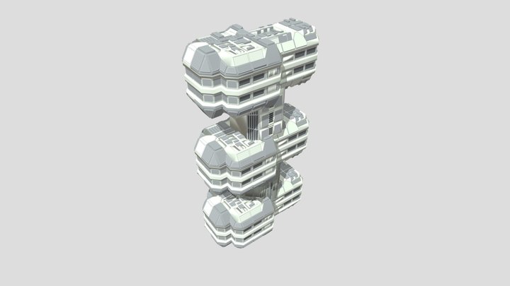 Sci-fi Building 3 3D Model