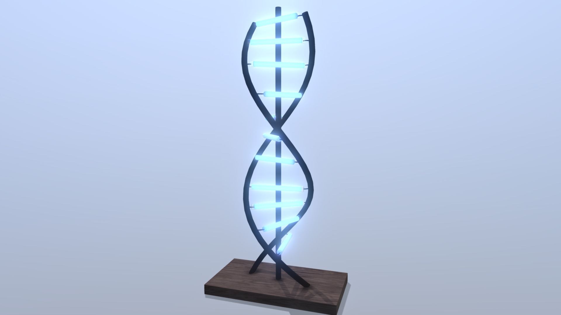 3D model Led DNA Lamp - This is a 3D model of the Led DNA Lamp. The 3D model is about shape.