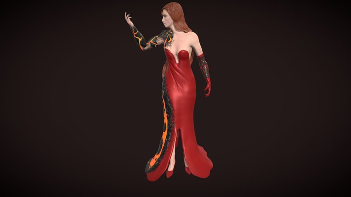 La danseuse de feu 3D Model