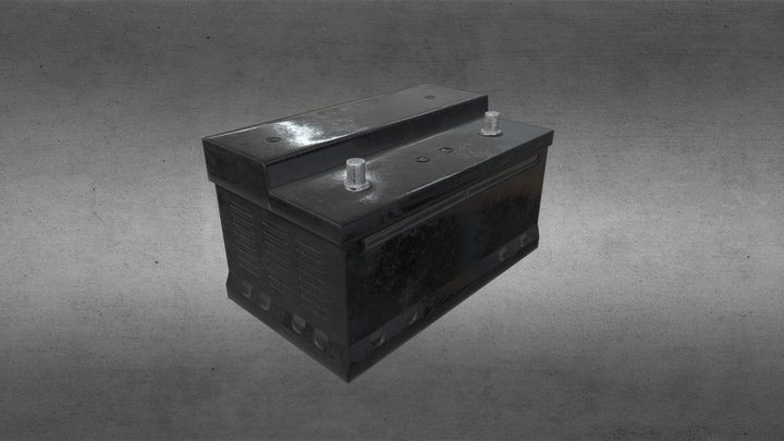 bateria auto low poly 3D Model