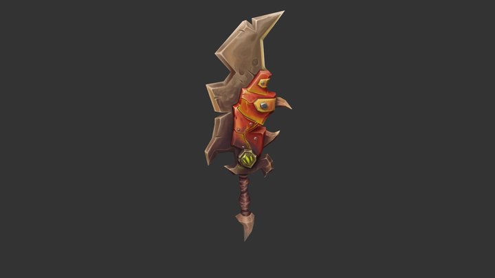 Handpaint Dagger 3D Model