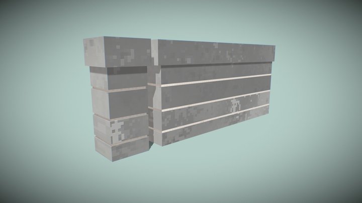 Pixelated Walls 3D Model