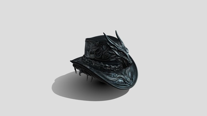 Dragon Crest Top Hat 3D Model Free – Modello 3D gratuito STL