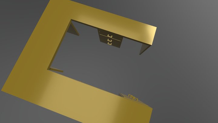 U Shaped Desk 3D Model