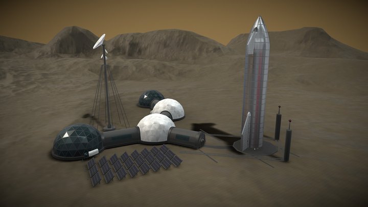 Mars Base 3D Model