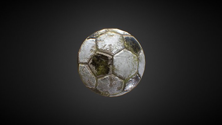 Worn football 3D Model