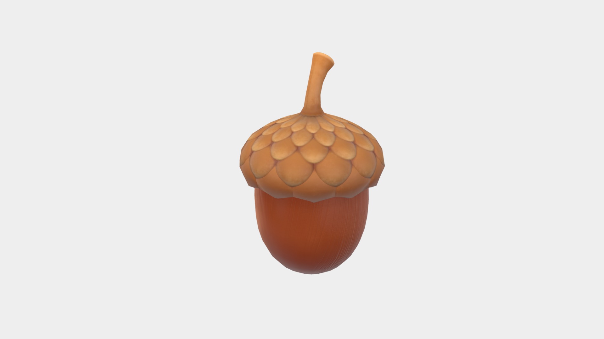 3D model Acorn - This is a 3D model of the Acorn. The 3D model is about a brown egg with a brown handle.