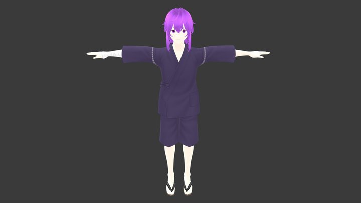 Anime Boy Ninja Character - Fully Rigged 3D Model