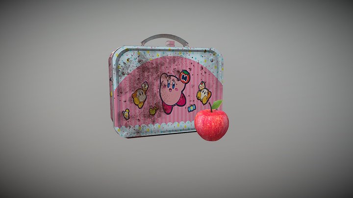Lunch Box With Apple 3D Model