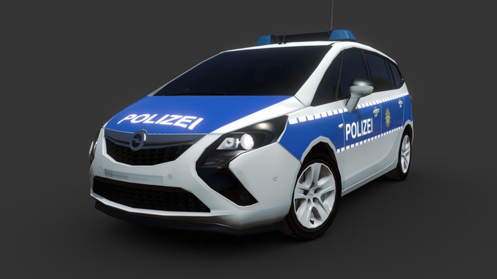 2012 Opel Zafira police cruiser 3D Model
