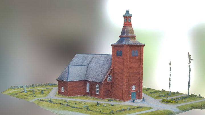Ekshärads kyrka - Church from Ekshärad i Sweden 3D Model