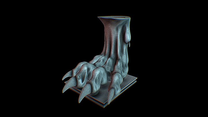 Lion Paw Study 3D Model