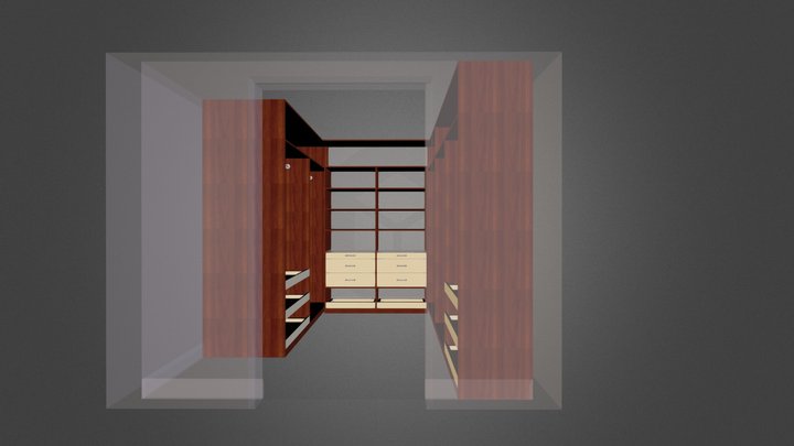 Walk In Wardrobe 3D Model