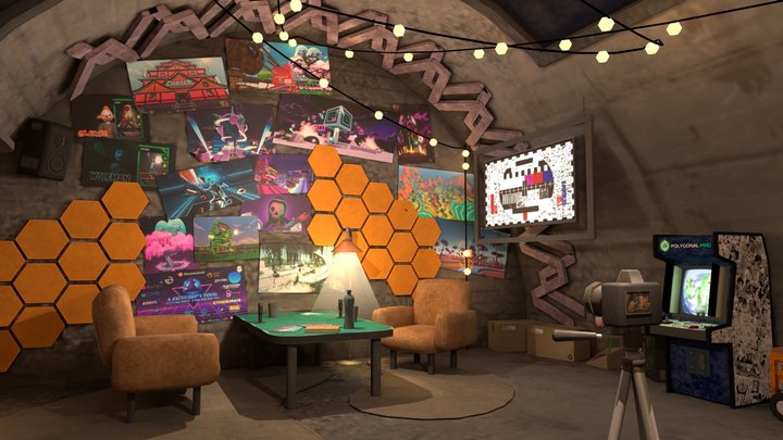 Avatar Webcam - Bunker - CC0 Asset Pack 3D Model