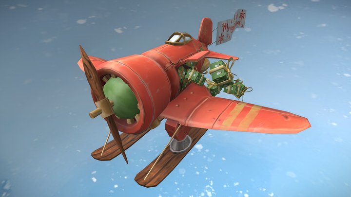 Stylised Plane - Northrop Gamma Polar Star 3D Model