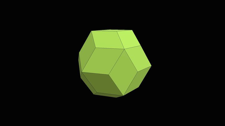 Kuvina rhombic triacontahedron 3D Model