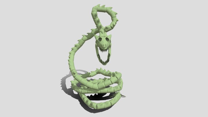Skeletal Serpent 3D Model