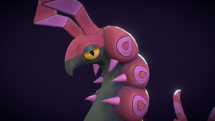 handpaint scolipede 3D Model