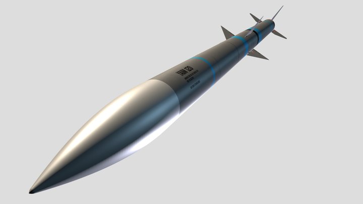 AIM120 AMRAAM Air To Air Missile 3D Model
