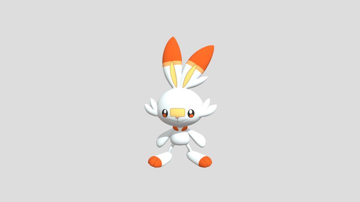 Scorbunny Pokemon [Animated] 3D Model