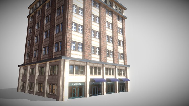 Game Ready City Building 3D Model