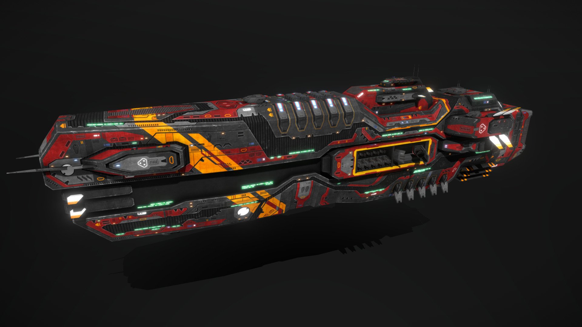 Scifi Battleship Warcry - Buy Royalty Free 3D Model By MSGDI [2bd9d16 ...