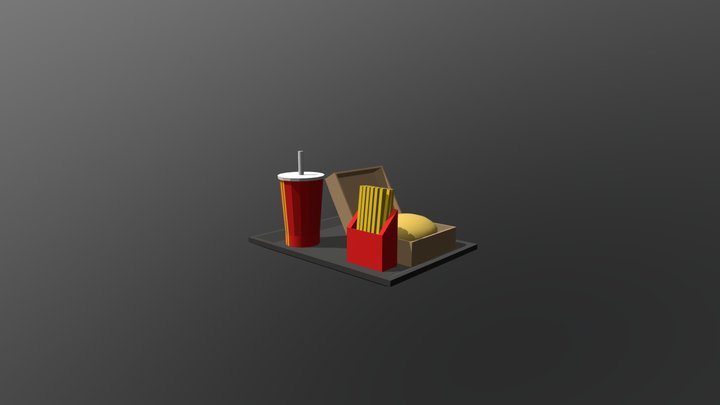 Burger meal 3D Model