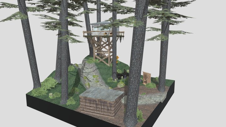 DAE Diorama - Forest Loner 3D Model
