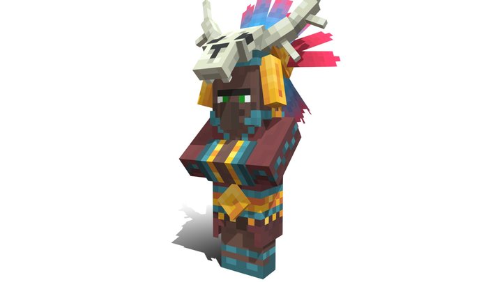 Minecraft Villager Chief 3D Model