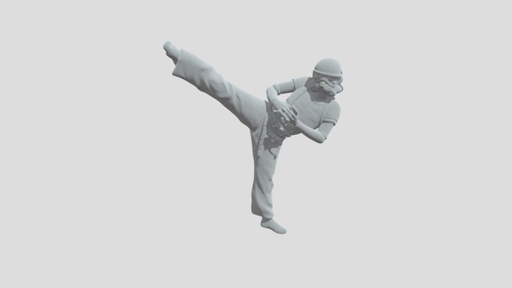 Stormtrooper High Kick no shoe 3D Model